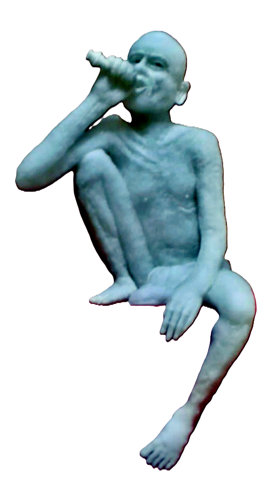 Cotton sculpture of Gajanan Maharaj, seated ascetic figure