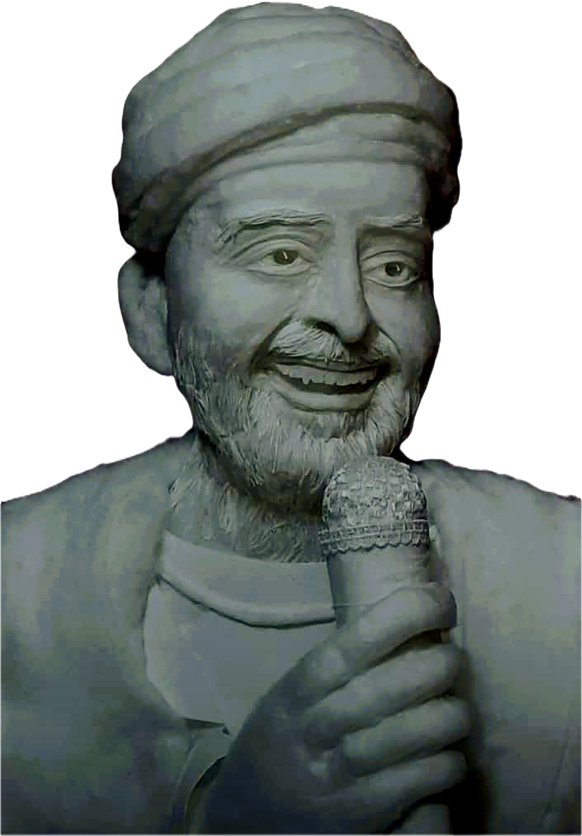 Portrait bust cotton sculpture, caption to be confirmed