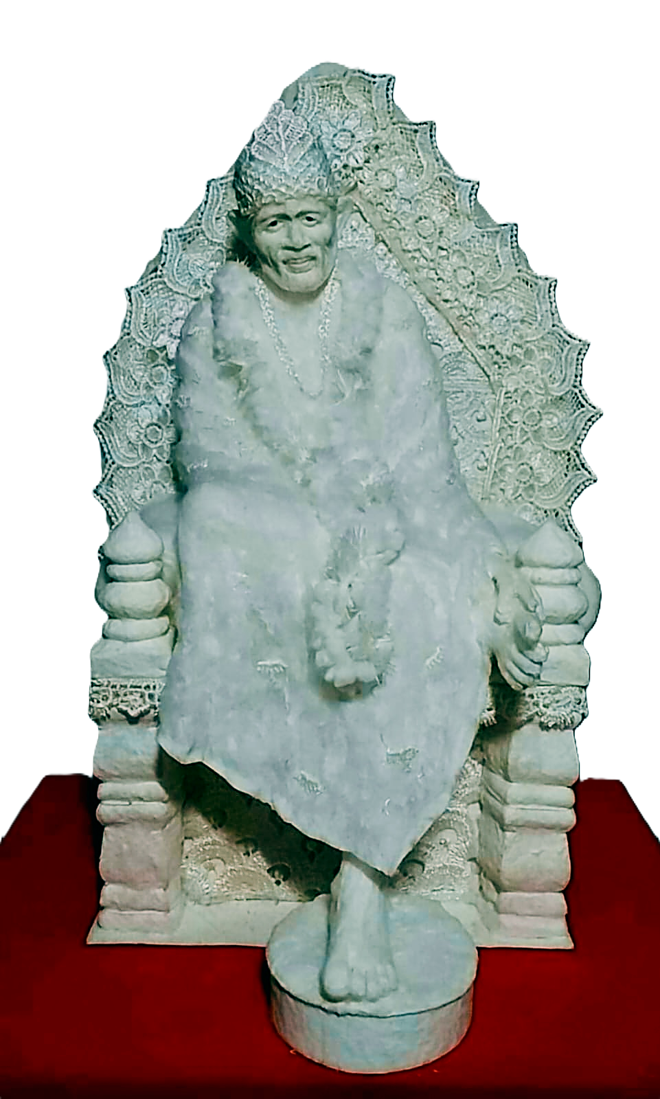 Shirdi Sai Baba cotton sculpture, seated