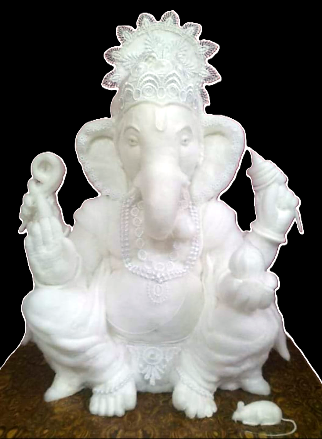 Cotton sculpture of Ganesha, seated pose